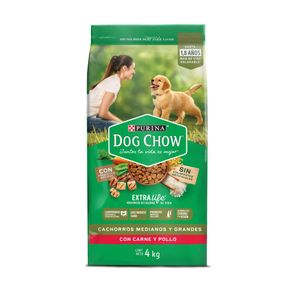 Comida para perro Dog Chow Cachorros medianos y grandes x4kg