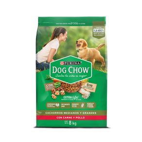 Comida para perro Dog Chow Cachorros medianos y grandes x8kg