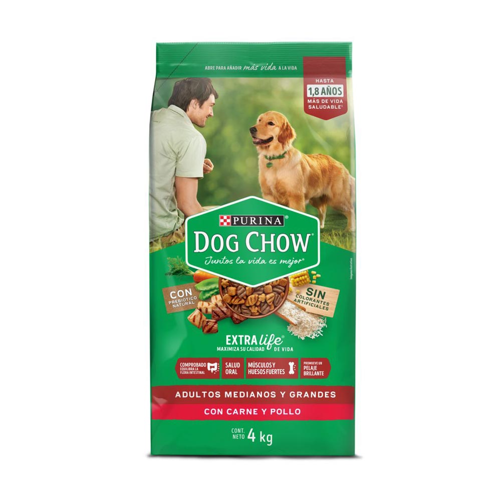 Comida para perro Dog Chow Adultos medianos y grandes x4kg