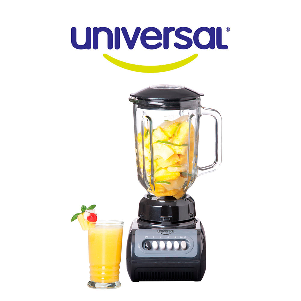 Licuadora Universal vaso de vidrio Negra L50803