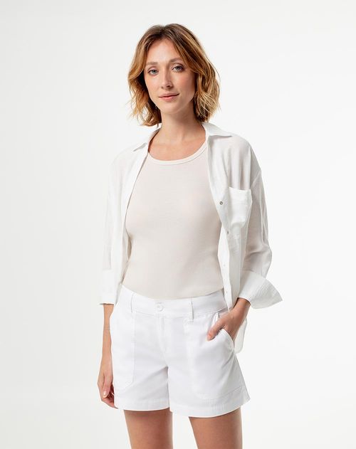 Short tiro medio con bolsillos en tejido plano Femenino LIWI GEF Talla 8