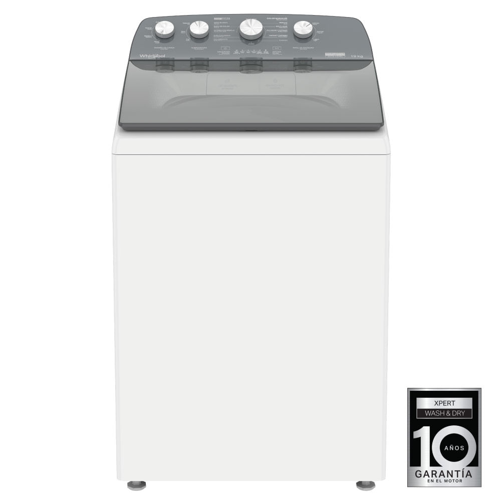Lavadora Whirlpool Carga Superior 8MWTW1934WJM 19Kg Blanca