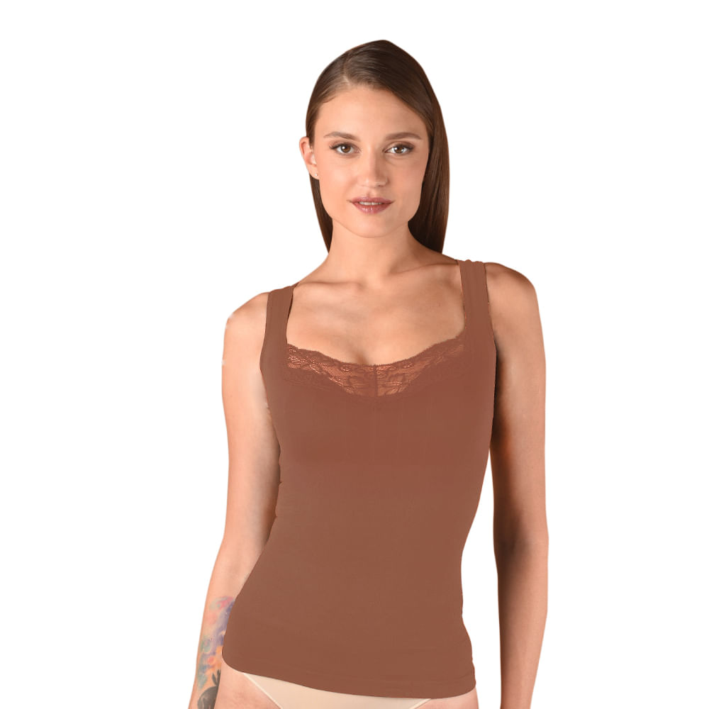 Camis Faja Ctrl Encaje Rosado 1T3367