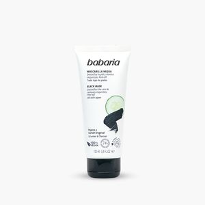 Mascarilla facial negra Babaria pepino y carbón x100ml