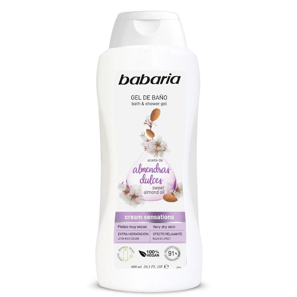 Gel de baño Babaria almendras dulces x600ml