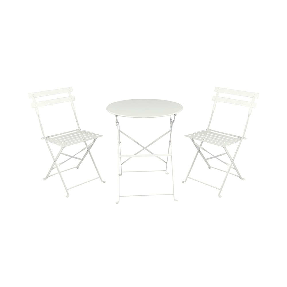 Set Bistro Hierro Melody Blanco Outzen