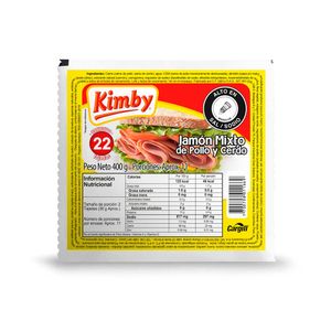Jamón Kimby mixto pollo cerdo x22und x400g pn