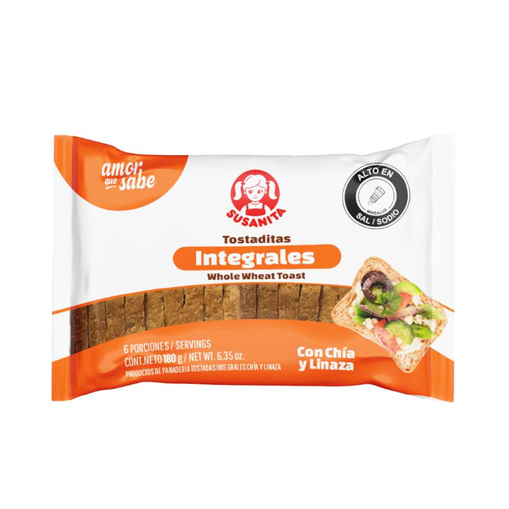 Tostadita integrales chia linaza Susanita x 180g