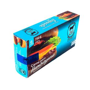 Carne para hamburguesa congelada Angus Azul x 750g