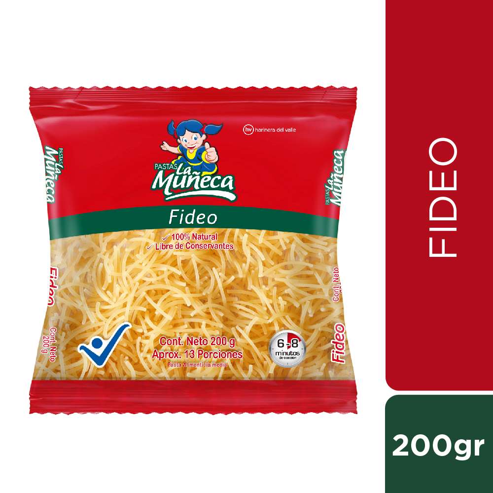 Pasta fideo Pastas La Muñeca x200g