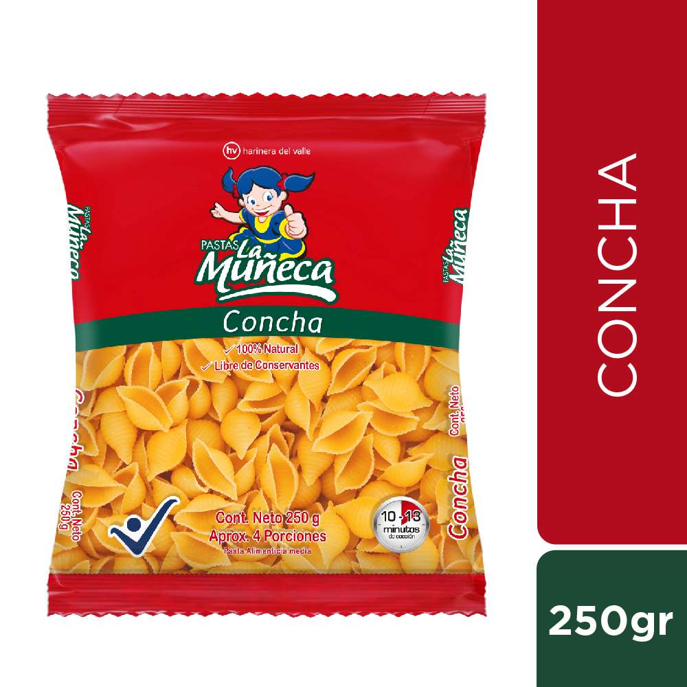 Pasta concha Pastas La Muñeca x250g