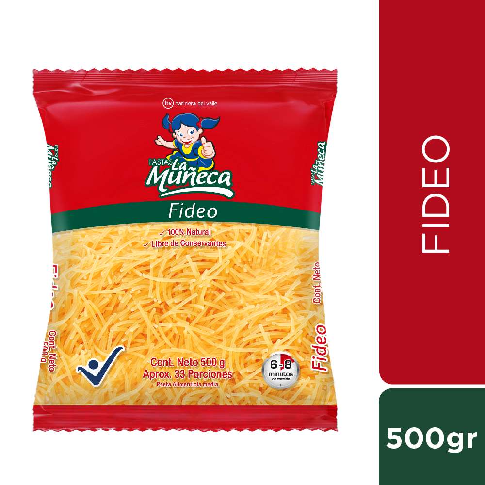 Pasta fideo Pastas La Muñeca x500g