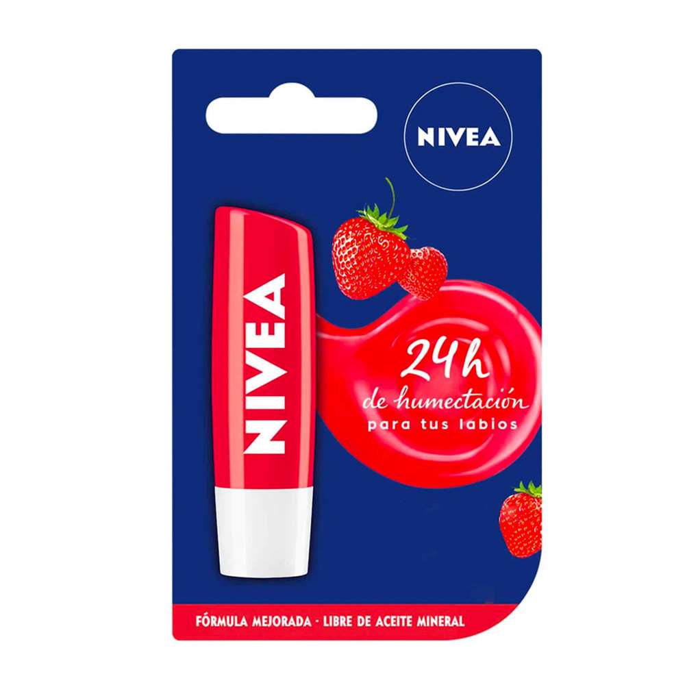 Protector Labial Nivea Fruity Shine Fresa x4.8g