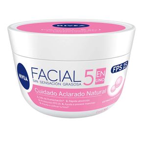 Crema Facial Nivea Hidratante 5 En 1 Aclarado Natural FPS 15 x100ml