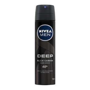 Desodorante Antibacterial Nivea Men Deep Black Carbón Spray x150ml