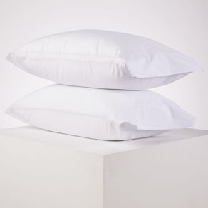 Set 2 fundas 48x73cm 150 hilos Blanco Distrihogar