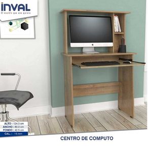 Centro de computo Turín 127x80x45cm Amaretto Inval