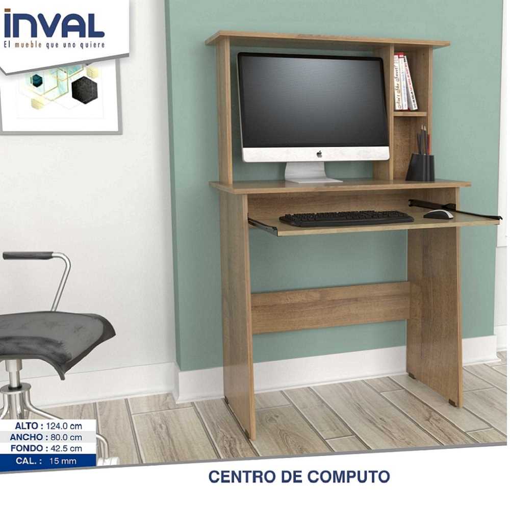 Centro de computo Turín 127x80x45cm Amaretto Inval