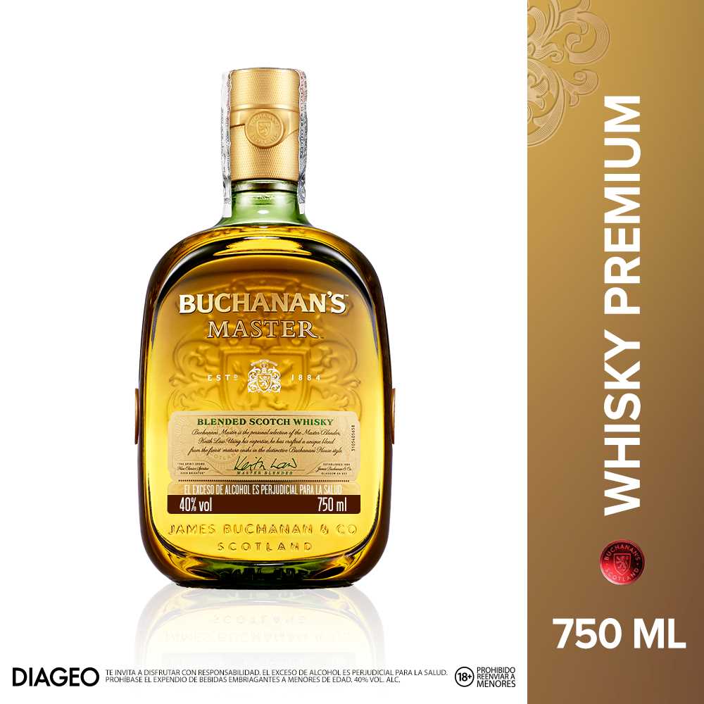 Whisky escocés Buchanan's Master x750ml