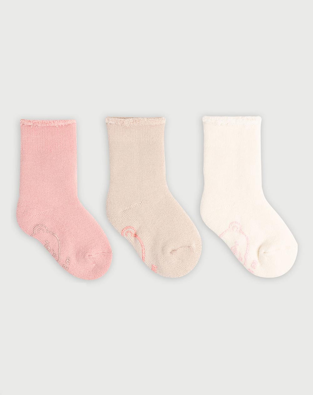 Media Larga con Algodòn  Bebita BASILIA  X3 BABY FRESH