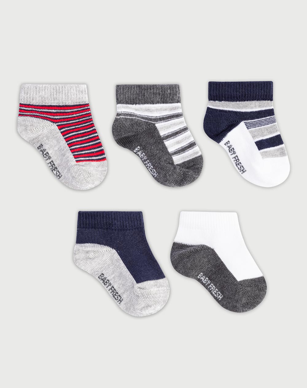 Media tobillera con Algodón Bebito  BISTREY X5 BABY FRESH