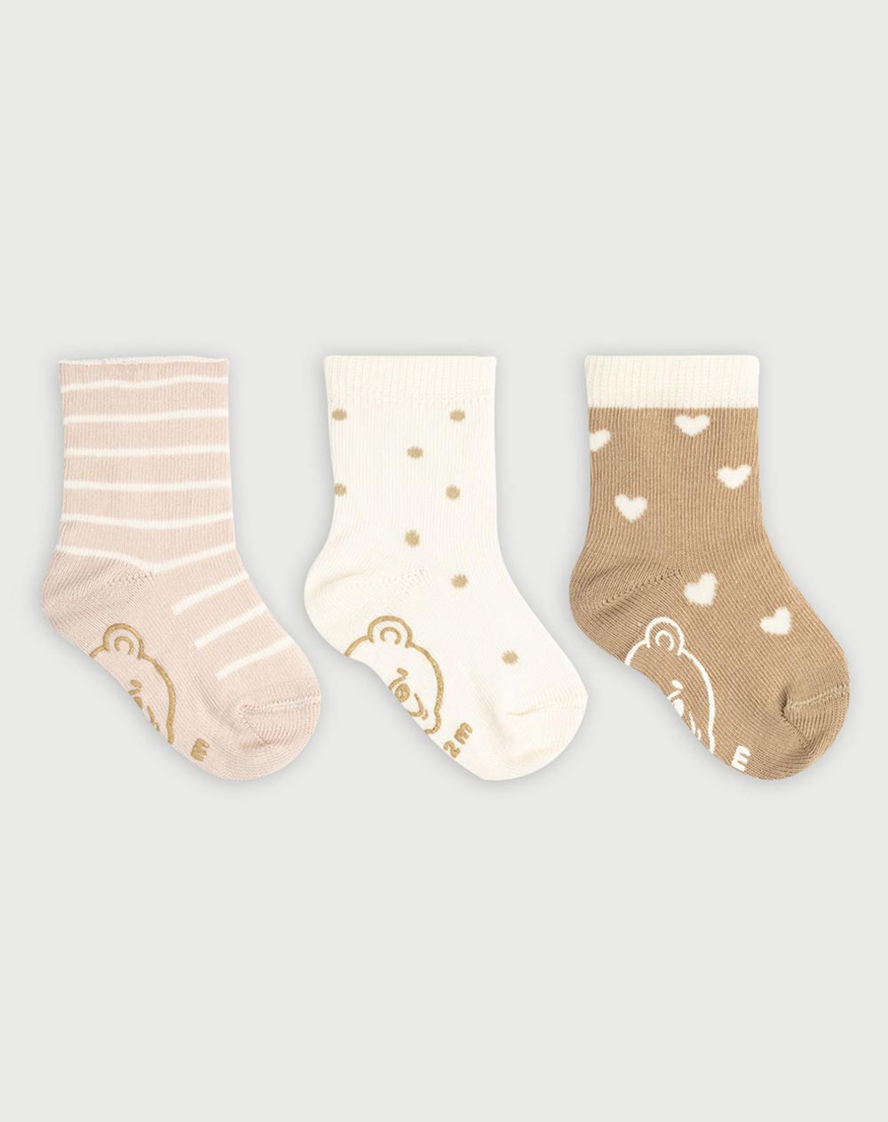 Media larga con Algodòn  Bebita BRAIS X3 BABY FRESH