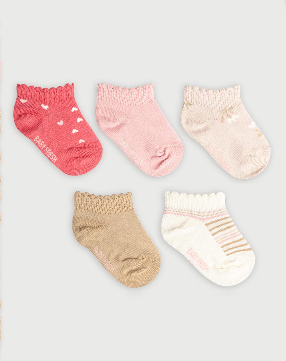 Media Tobillera con algodón Bebita BRISEIDA X5 BABY FRESH