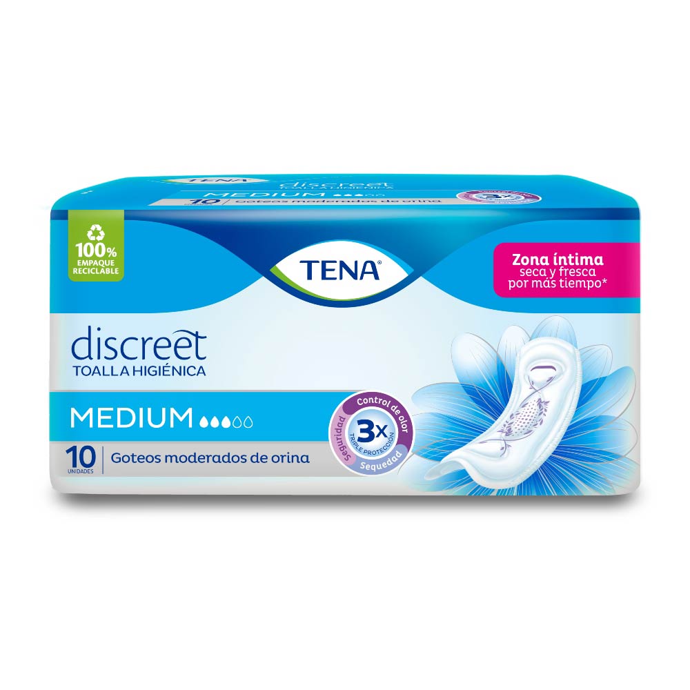 Toalla higiénica Tena Discreet medium x 10und