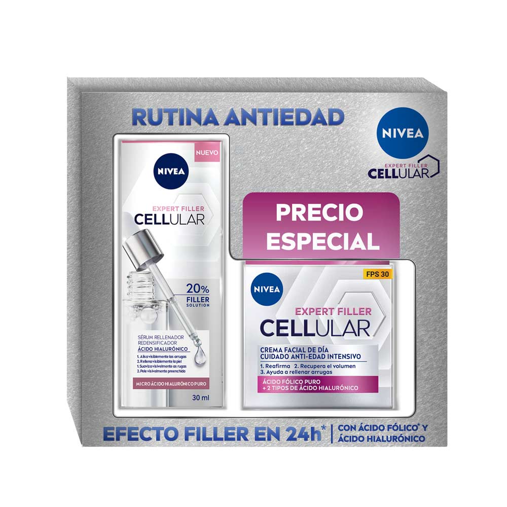Kit facial Nívea serum x30ml+ Crema facial SPF30 x50ml