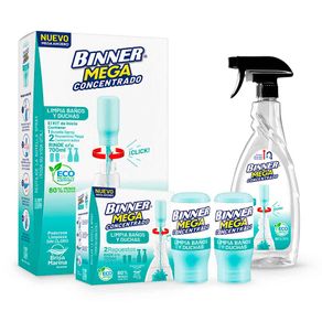 Kit limpiador Binner baño ducha 1 botella + 2 repuestos x700mlc-u