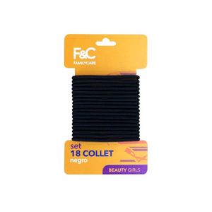 Elásticos Familycare set negro x18und