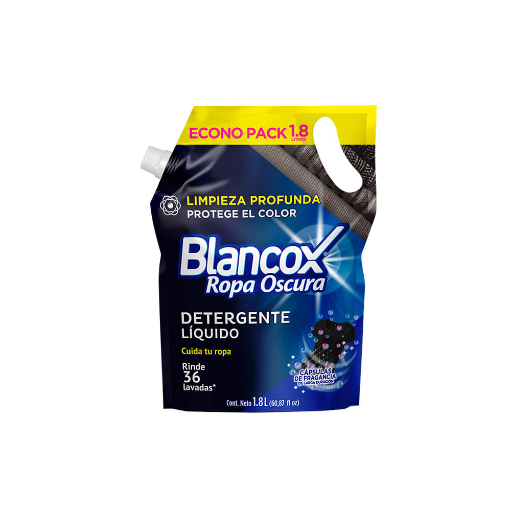 Detergente Blancox ropa oscura antibacterial liquido x 1.8 L