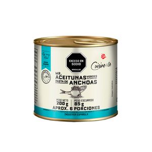 Aceitunas Cuisine&Co verdes rellenas anchoa x200g