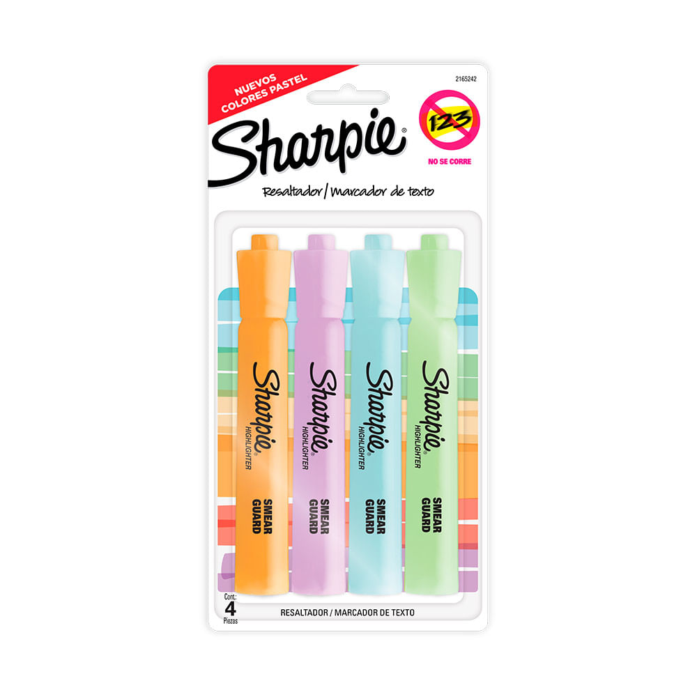 Resaltador Sharpie tank pastel x4und