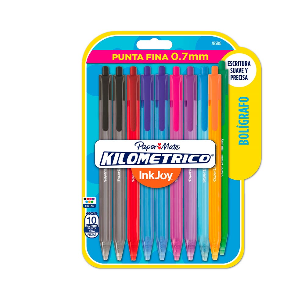 Bolígrafo Kilometrico RT punta fina surtidos x10und