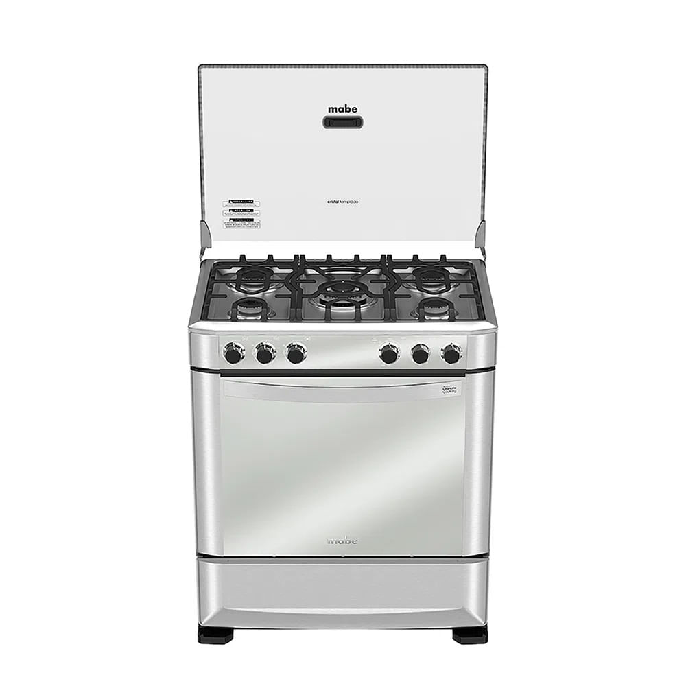 Estufa Mabe 30" Emc7680Nfx0 5 Puestos Gas Natural Inox