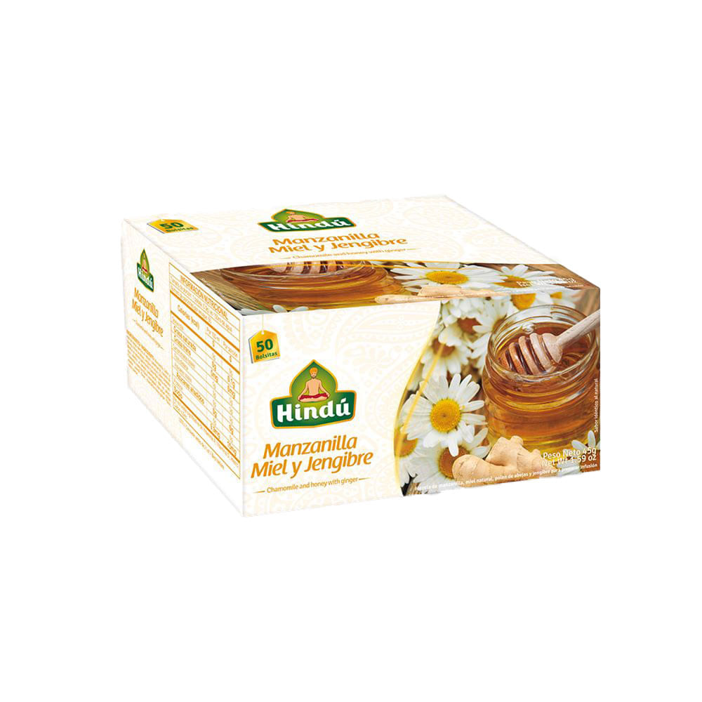 Infusión Hindú manzanilla miel & jengibre x50und x45g