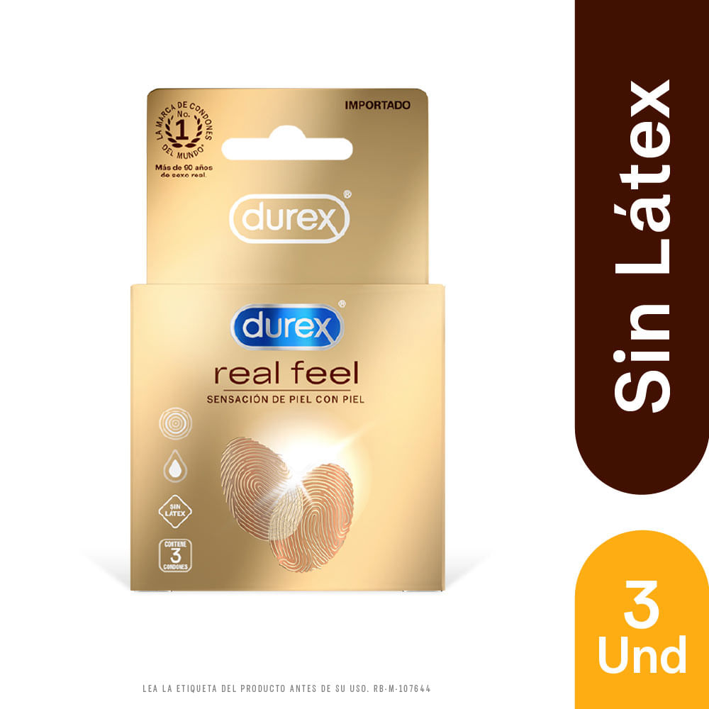 Condones Durex real feel x3und