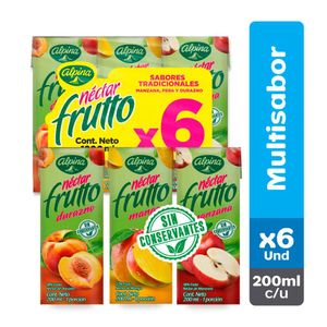 Néctar Frutto surtido x 6unds x 200 ml c-u precio especial