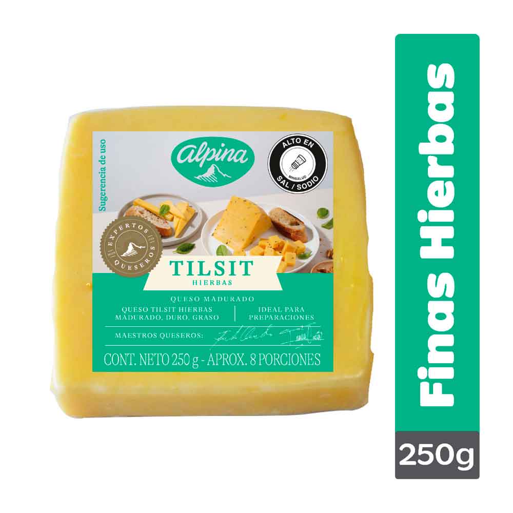Queso Tilsit Finas Hierbas Cuña Alpina x250g