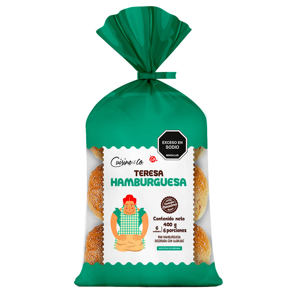 Pan Cuisine & Co Hamburguesa x6und x400g