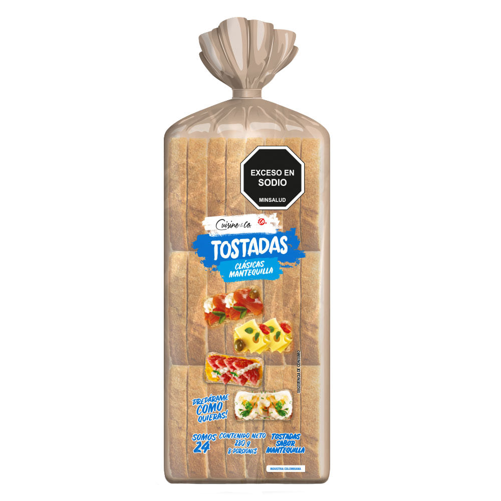 Tostadas Cuisine & Co Clásicas Mantequilla x8und x280g