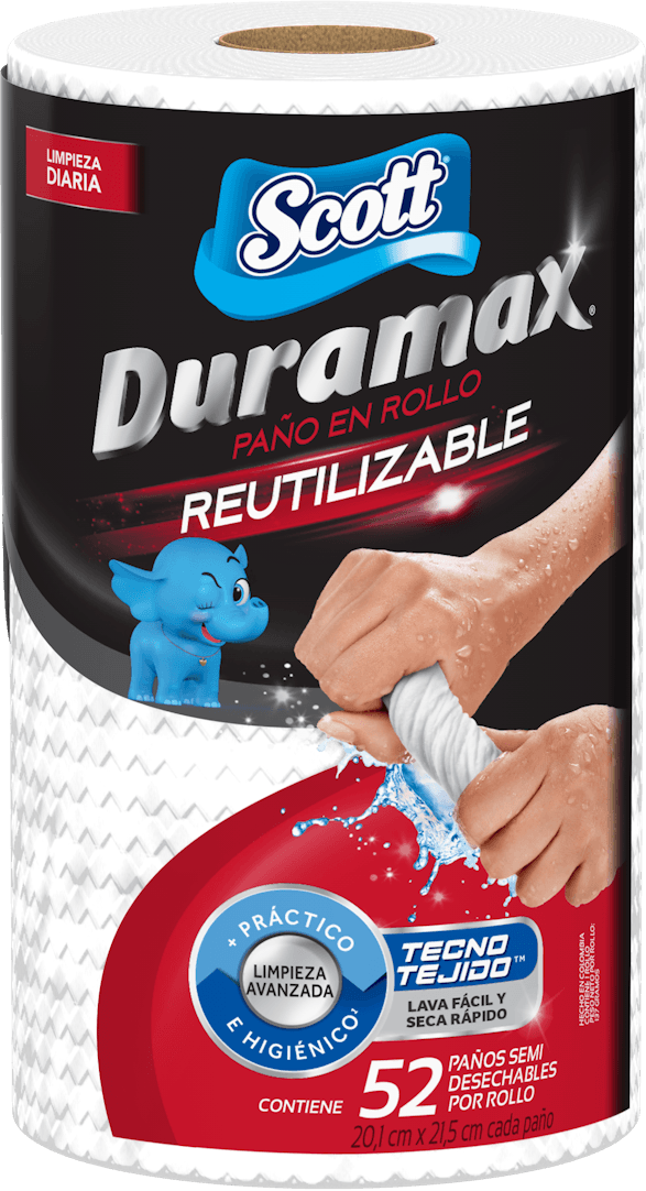 Paño Scott Duramax Reutilizable x1 rollo x52und