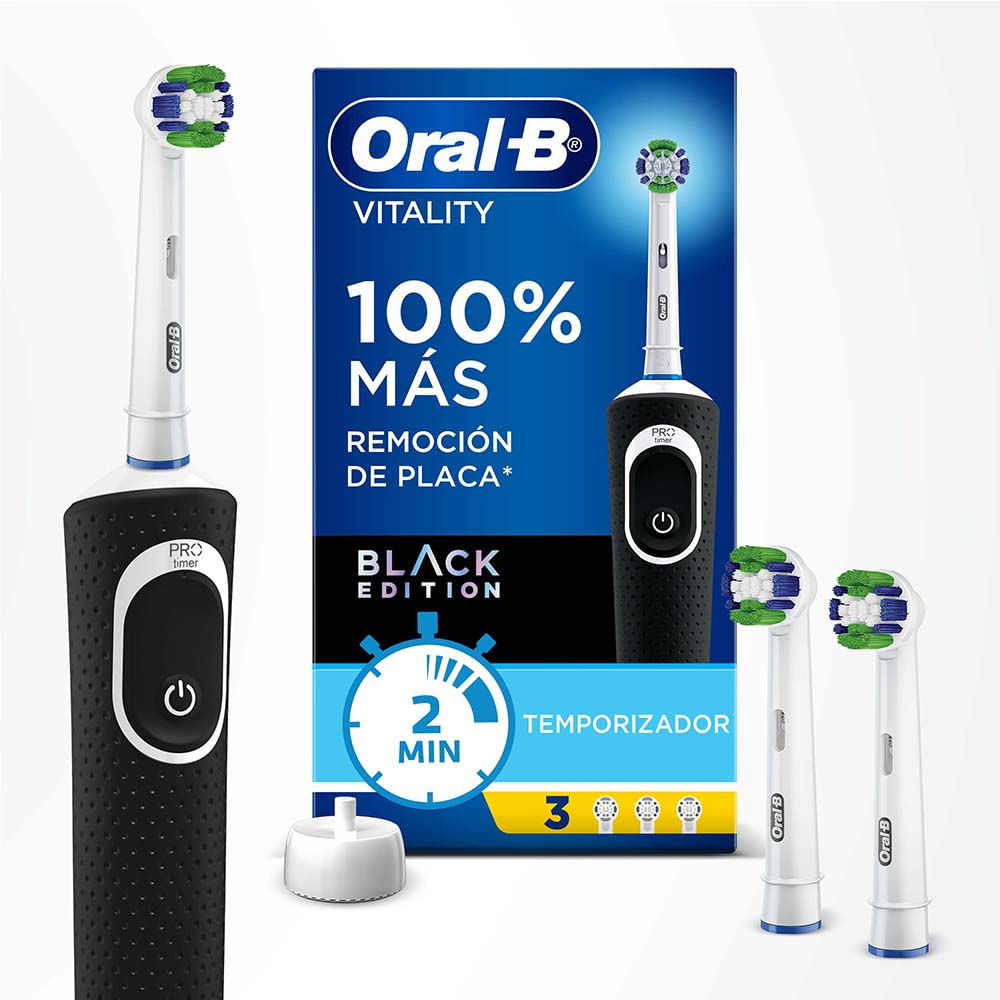 Cepillo Eléctrico Recargable Oral-B Vitality 100 + 3 Cabezales x1 Kit