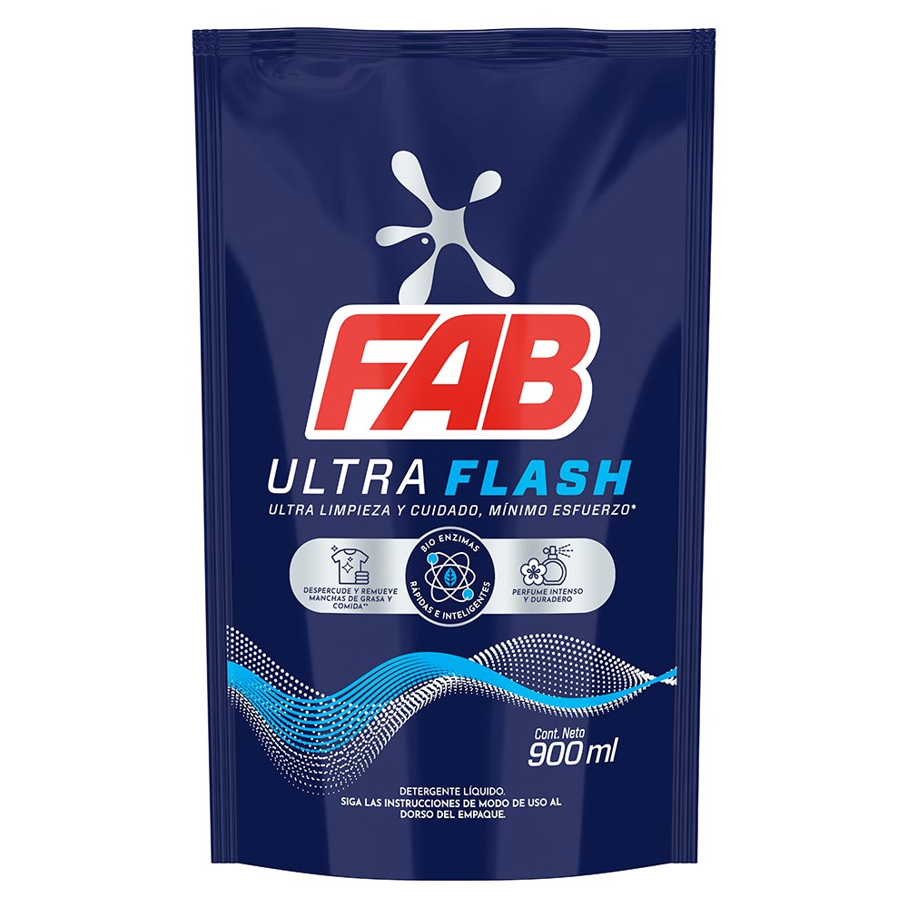 Detergente Fab Ultra Flash Líquido 900ml
