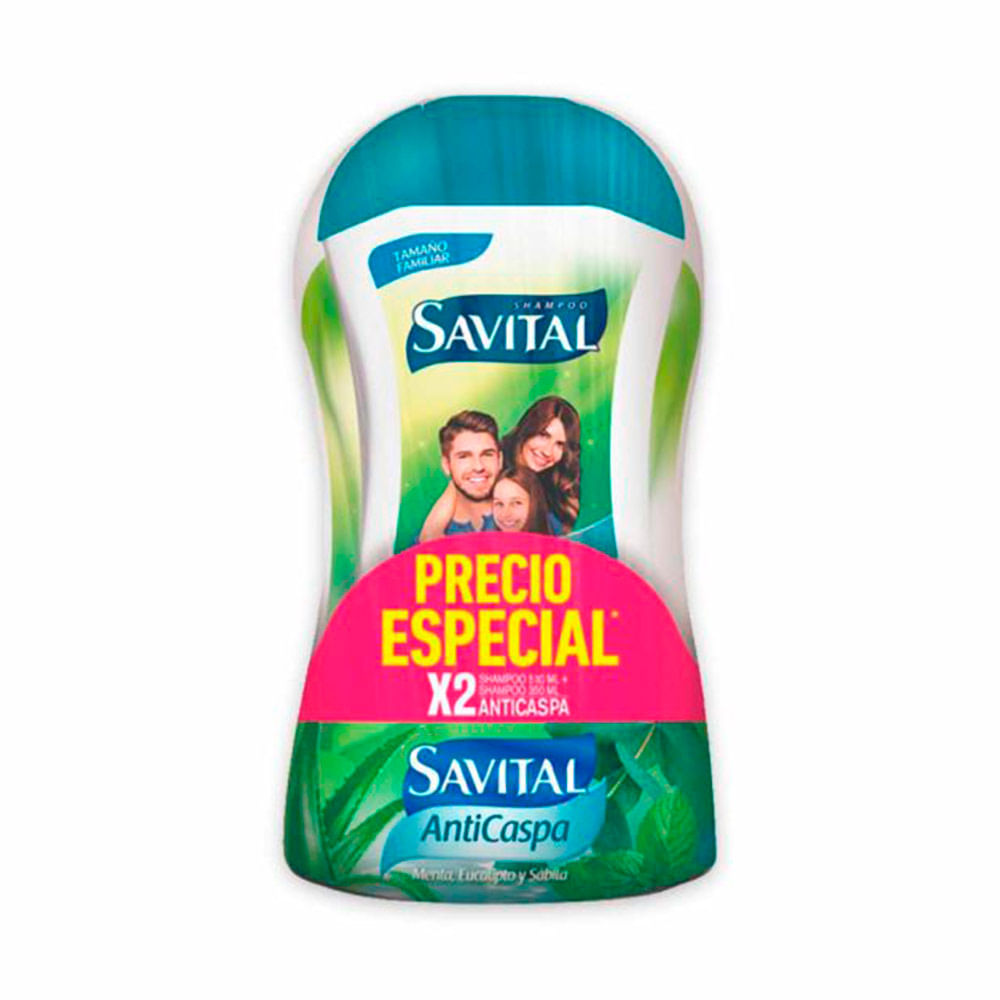 Shampoo Savital anticaspa x2und x510ml + 350ml