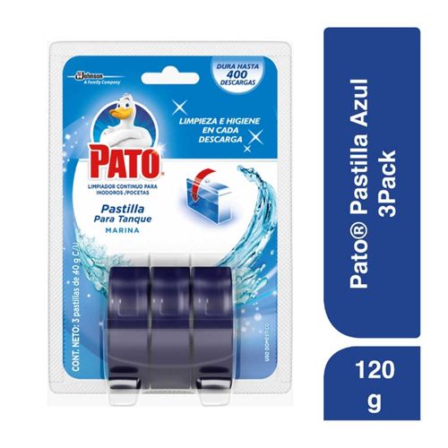 Pato Limpiador Baños Tanque Pastilla Marina x3 un 120 grs