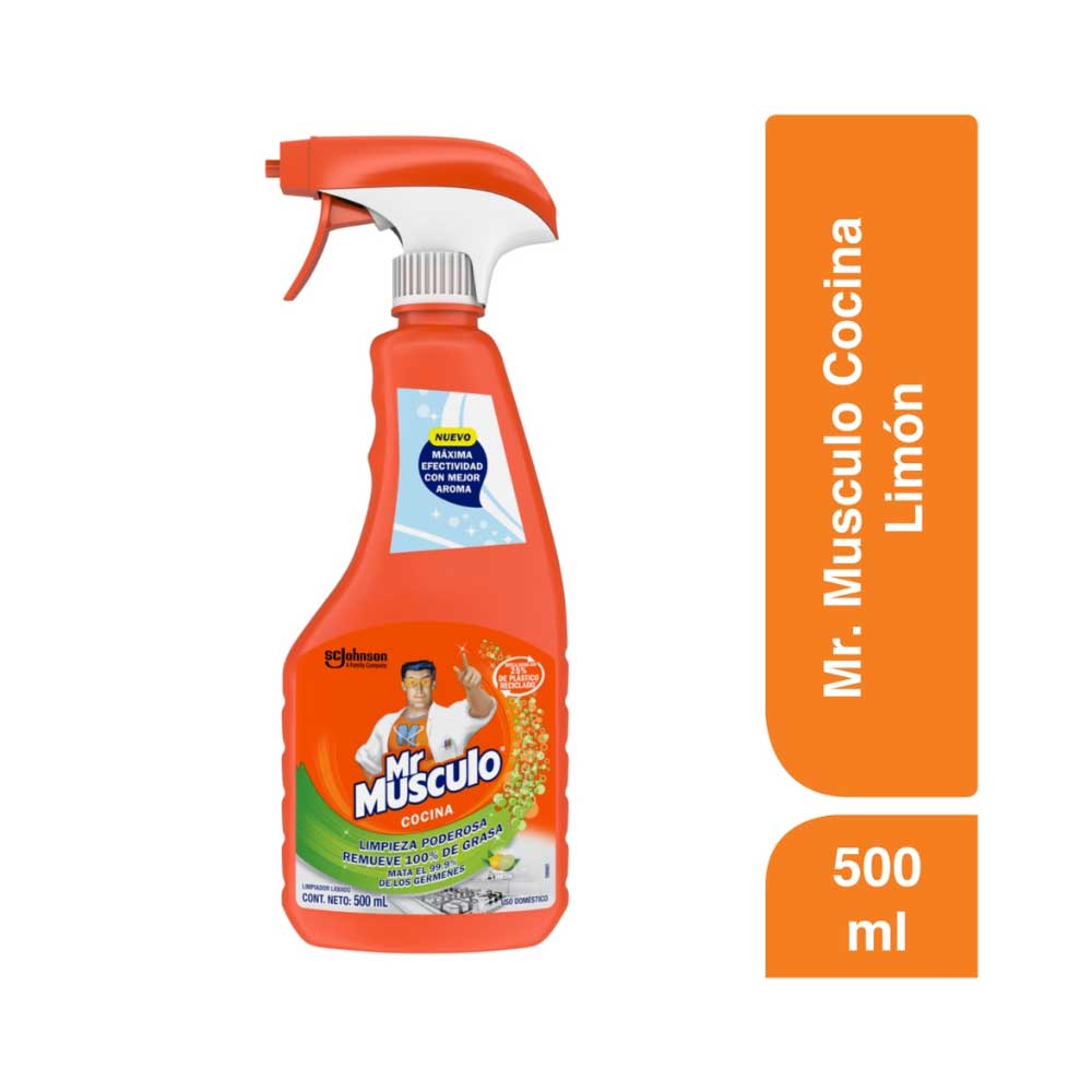 Limpiador liquido Mr Musculo quitagrasa limónx 500ml