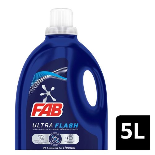 Detergente Fab Ultra Flash Líquido Botella 5lt