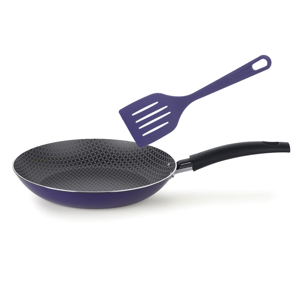 Sarten Aspiracion 24 Cm Con Espatula Morado